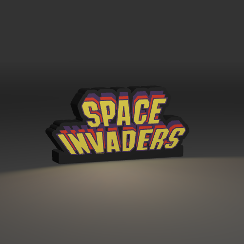 Space Invaders LED light box – custom 3D printed – Lit Layer Creations